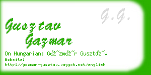 gusztav gazmar business card